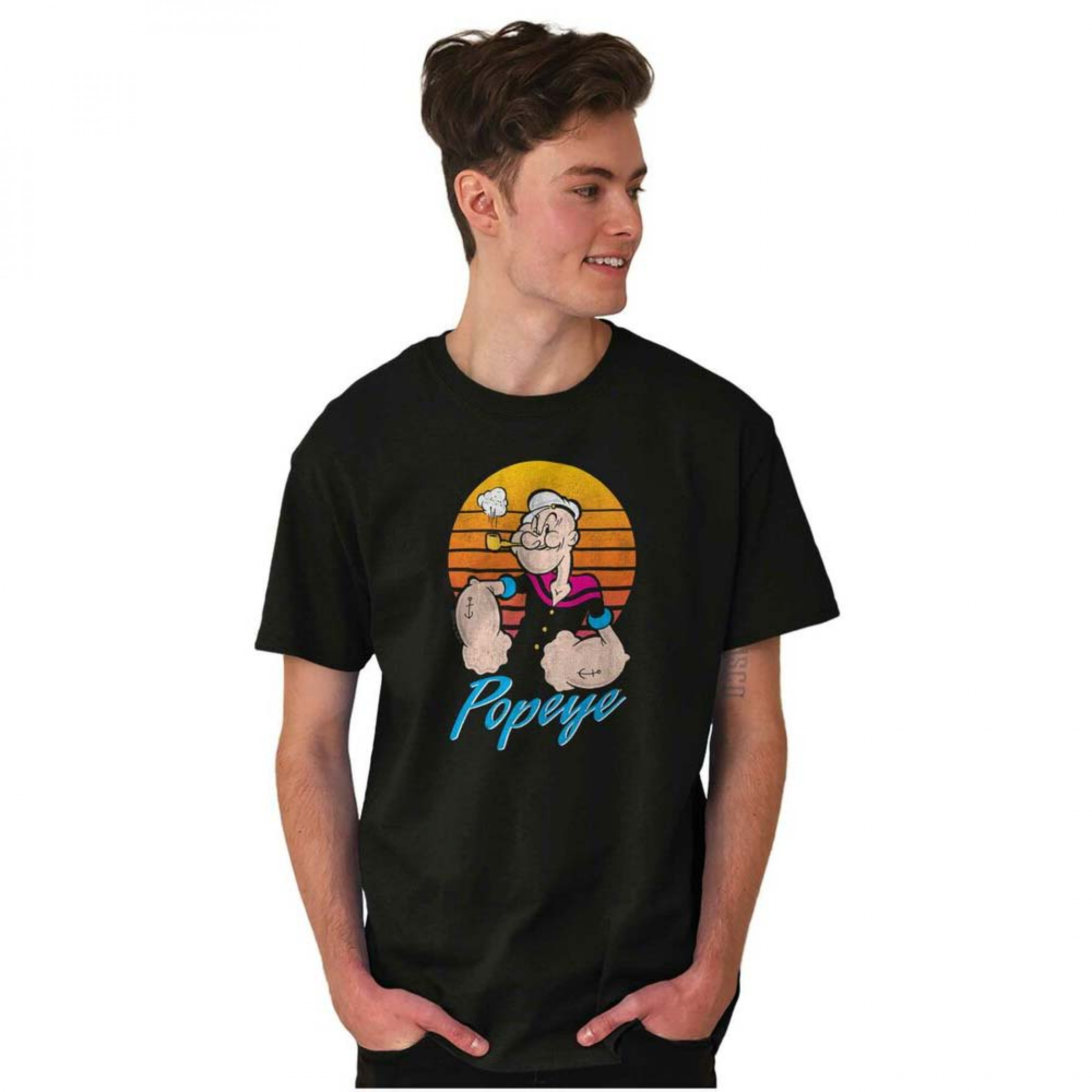Popeye The Sailor Man Character 80's Retro Style T-Shirt